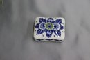 Delft Blue & White Trinket Box AND  A Blue & White Dutch Windmill With Brass Spinning Vane