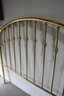 Brass  Headboard With Brass Vertical Bars With Brass Castings