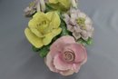 Group Lot Of Porcelain Flower Basket & Candleholders Including: Visconti Mollica Capodimonte, Arnart Japan