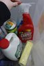Group Lot Of Household Cleaners And Brushes (some Partially Used And Some Nearly Unused)
