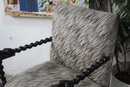 Pair Of Lion Armed Barley Twist Frame Lounge Chairs