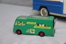Group Lot Of Vintage Tine, Die-Cast, And Pressed Steel Trucks And Buses Including Buddy L AndMatchbox