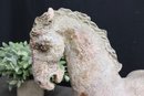 MCM Decor T'ang Style Horse Sculpture By Austin Sculptures 1962 - Painted Cast Plaster