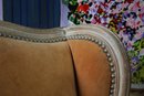 Wing Back Arm Chair With Nail Head Trim