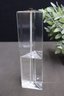 Group Lot Of 3 Glass Triangular Oil Lamps