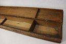 Vintage Carved Wooded Three Compartment Box