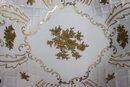 Vintage Reichenbach Porcelain Footed Bowl With Gold Floral Motif