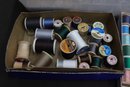 Group Lot Of Thread And Sewing Notions