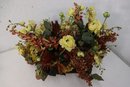 Faux Fall Flower Bouquet In Planter