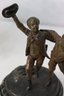 Vintage Joyous Trio Of Children Statuette On Marble Base (one Kid Is Broken Off, But Still There)