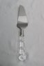 Crystal Handle & Chrome Stainless Cake Serving Set - Knife And Triangle Cake Spade