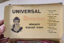 Vintage Universal Stewardess Steam Travel Iron And Vintage A.c. Gilbert Bakelite Hair Dryer