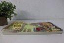 Whimsical Two Section Wine And Cheese And Cracker Tray