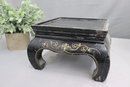Chinese Black Lacquer Planter On Stand Chinoiserie