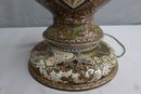 Antique Satsuma Large Lamp With Jade Finial