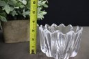 Orrefors Crystal Jan Johansson Fleur Bowl AND 3 Varied Petal Form Art Glass Bowls