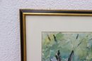 Original Watercolor By Olga Hoebel, Signed And Dated 1967 - Understated Decorative Frame