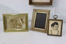 Group Lot Of Vintage Black & White Photos In Variety Of Vintage Frames