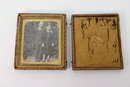 Group Lot Of Vintage And Antique Photographs In Folding Frame Cases (one Missing Cover)