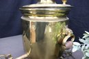Two Brass Russian Samovar Trophy Urn Lamps - Single And Double Bulb