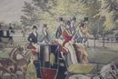 The Four In Hand And The Blenheim - Two Framed Reproductions Colored Prints