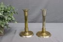 Pair Of Silver Plated Randolph Russo Candle Sticks