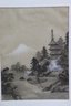 Group Of Four Modern Japanese Pagoda Theme Woodblock Prints