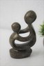 Hand-carved Shona Stone Mother And Child Statuette