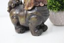 Chinese Carved Stone Howling Foo Dog Censer - Multiple Small Chips On Edges Of Removable Head