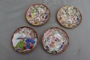 Group Lot Of Geisha Girl Small Plates And Cups -(one Plate And Cup Are Chip)