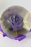 Natural Painted Rose In Globe Display Piece