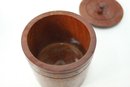 Vintage Teak Pipe Tobacco/Tea Lidded Jar