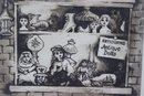 Frame 'Antique Dolls' Signed Original Sepia And White Etching By Earl Klein