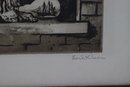 Frame 'Antique Dolls' Signed Original Sepia And White Etching By Earl Klein
