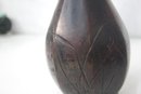 Japanese Patinated Bronze-tone Reed & Flower Chabana Style Vase