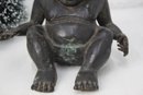 Vintage Cast Bronze Tibetan Baby Buddha In Seated Meditation