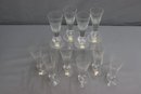 Set Of 10 Ceramics And Glass Flute Glasses Made  For Weil In Portugal