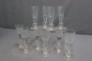 Set Of 10 Ceramics And Glass Flute Glasses Made  For Weil In Portugal