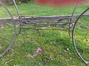 Vintage Wrought Iron Accent Table -Glass Top