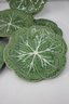 Six Classic Bordallo Pinheiro Majolica Cabbage Plates
