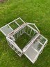White Painted Vintage Mini Conservatory . Greenhouse- Glass 18'H X 12'W X 19'D