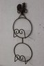 Ruesticated Wrought Iron Wall Hanging 2 Plate Display