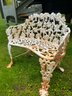 Antique French Victorian Cast Iron Patio Bench Love Seat