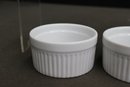 Group Lot Of HIC Porcelain Souffles Ramekins - Three Sizes, Oven To Table
