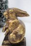 Rusticated Goldtine Bunny Figurine