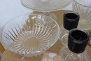 Two Shelf Lot Of Assorted Glassware And Glass Objects
