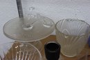 Two Shelf Lot Of Assorted Glassware And Glass Objects
