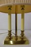 Vintage Brass Dual Post 2 Bulbs Bankers Lamp
