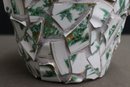 Signed Hewell's Pottery Pique Assiette Mosaic Vase