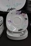 Purple Poppies Mikasa Tempo Eighty CE 903 Table Ware 40pc